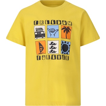 ZIG ZAG Детска тениска ZIG ZAG Kid's Beachtime S/S T-Shirt - Celery - размер 116 (EU) (704-5899-0113)