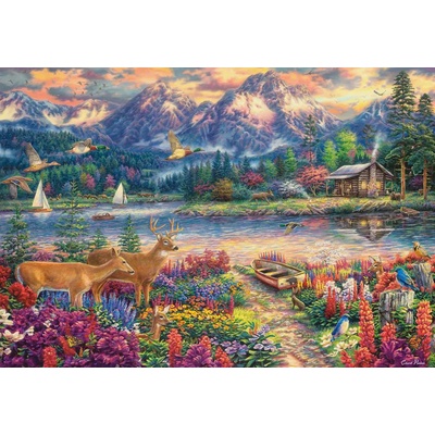 Castorland - Puzzle Spring mountain majesty 1000 - 1 500 piese