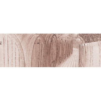 Dimex M-311 vliesová fototapeta na zeď Wine barrels painting brown rozměry 330 x 110 cm