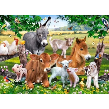 Norimpex - Puzzle Diamant painting: Farm animals 30x40 cm - 1 - 39 piese