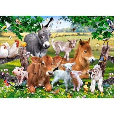 Norimpex - Puzzle Diamant painting: Farm animals 30x40 cm - 1 - 39 piese
