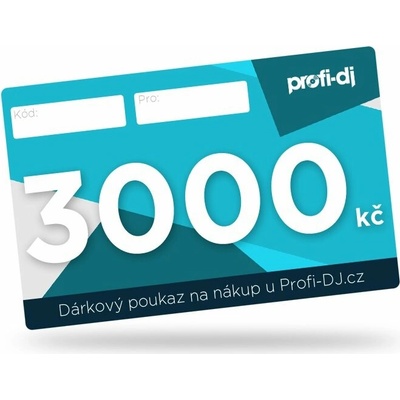 ProfiDJ Darčekový poukaz v hodnote 3000 Kč