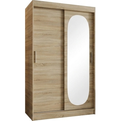 Abiks Meble posuvná se zrcadlem Royal 120 cm Dub Sonoma