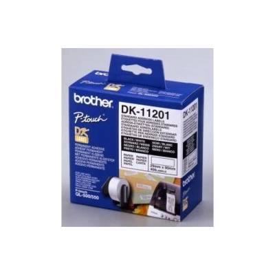 Brother DK11201 papírové štítky bílá 29mm x 90mm