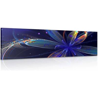 Obraz virtuální květina - 120x40
