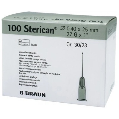 Sterican Injekčná ihla 27 G x 1 0,40 x 25 mm sivá dent 100 ks
