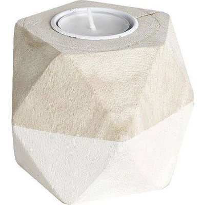 Today Dřevěný svícen na čajové svíčky PURE béžová