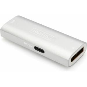 ASSMANN Разширител Digitus DS-55524, от DisplayPort(ж) към DisplayPort(ж), сребрист, 8K@30Hz (DS-55524)