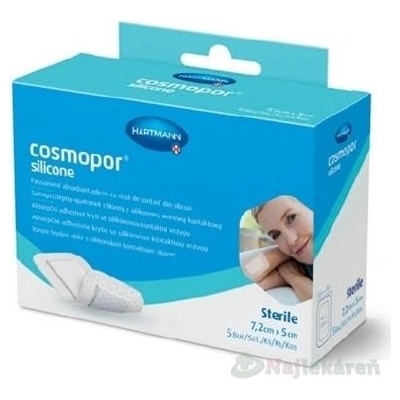 Cosmopor Silicone 7,2 x 5 cm 5 ks