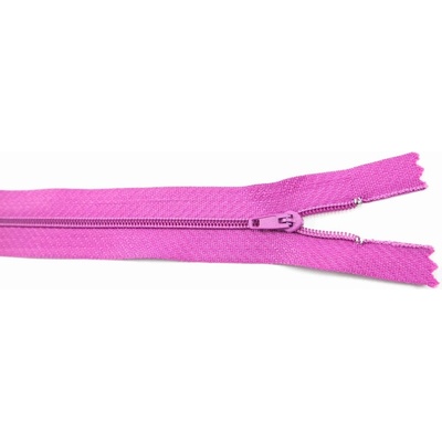 Nedeliteľný jemný plastový špirálový zips (veľkosť číslo 3) rôzne farby - dĺžka 12 cm - 60 cm 20 cm Svetlo Fuchsiová
