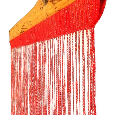 Šňůrková záclona Curtain 100x200 cm červená