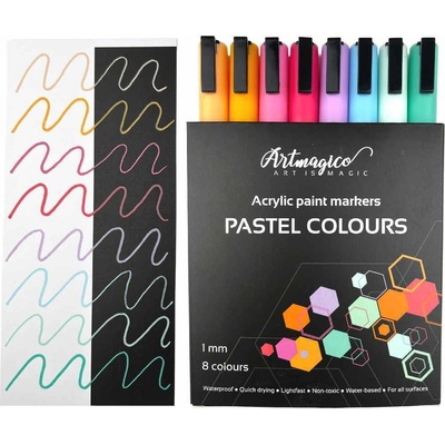 Artmagico akrylové popisovače pastelové 8 ks 80500