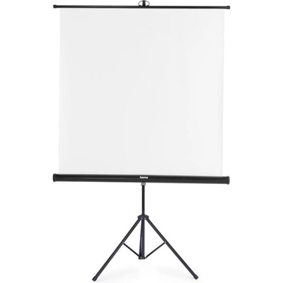 Hama Екран на стойка 125x125 cm, 2 в 1, мобилен комплект, телескопична тръба, бял (HAMA-21575)