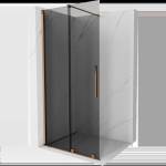 Mexen Velar плъзгаща се душ стена Walk-in 70 x 200 cm, графит 8 mm, розово злато - 871-070-000-43-60 (871-070-000-43-60)