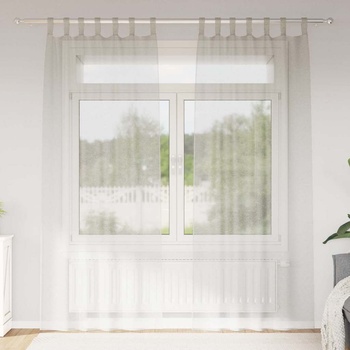 vidaXL Перде от воал С завеси 2 pcs Крем 225 x 140 см Полиестер (4108039)