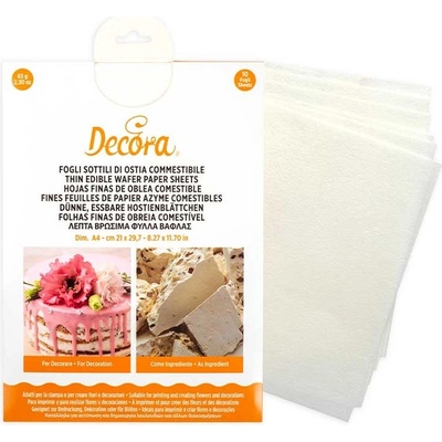 Jedlý oblátkový (waflový) papier Decora 29,7x21cm (10ks)