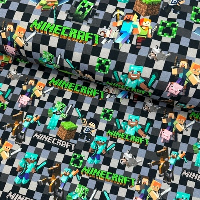 Teplákovina digital - Minecraft Square sivá