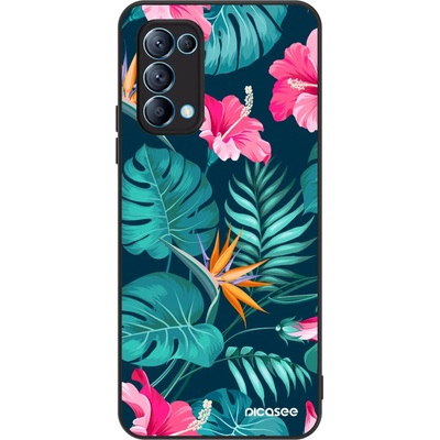 Pouzdro Picasee ULTIMATE CASE OPPO Reno 5 5G Pink Monstera