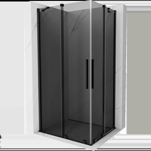 Mexen Velar Duo плъзгаща се душ кабина 90 x 80 см, графит, черна - 871-090-080-42-70 (871-090-080-42-70)