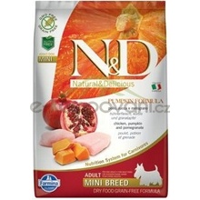 N&D Pumpkin Dog Adult Mini Grain Free Chicken & Pomegranat 7 kg