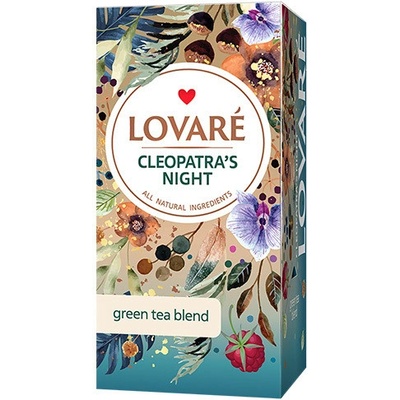 Lovare zelený porc. čaj Cleopatras Night 24 x 1,5 g