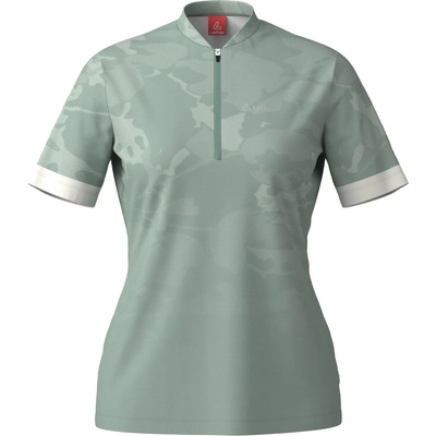Löffler Дамска фланелка с къс ръкав за колоездене Löffler Women's Bike Shirt Half-Zip Illusion Cycling jersey - Cottage - размер 44 (EU) (156-2776-0115)