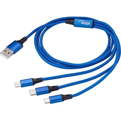 Akyga AK-USB-27 USB 2.0, niklovaný, 1,2m, modrý