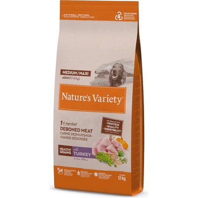 Natures Variety Healthy Grains Medium/Maxi Adult morčacie 2 x 12 kg
