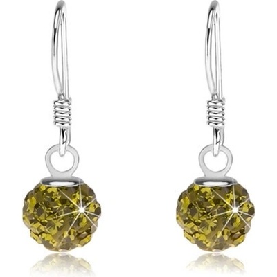 Šperky eshop kuličkové ze stříbra Preciosa krystaly SP85.01 zelené
