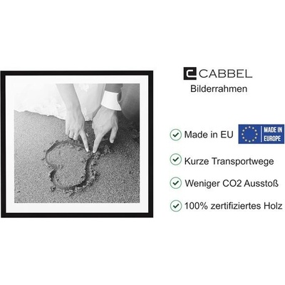 CABBEL 1x Fotorámeček 60x60 cm Černý rám 1 ks | Rám na dokumenty, koláž, plakát | MDF dřevěný rám – Zboží Dáma