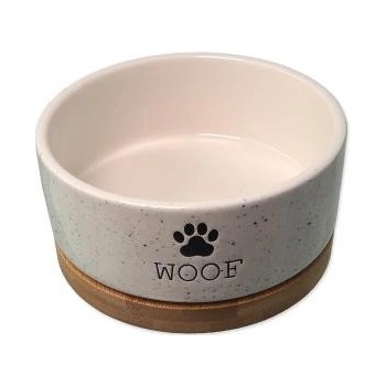 Miska DOG FANTASY keramická WOOF s podtáckem 13 x 5,5 cm