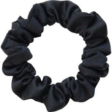 MURU Úzka Saténová Scrunchie gumička - Čierna Matná