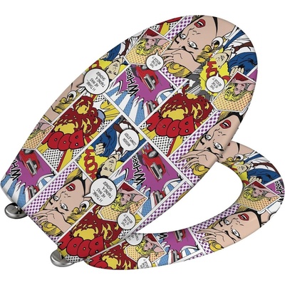 WENKO 22797100-WC тоалетна седалка POP-ART 45x38 cm многоцветна/сребриста (WE0620)