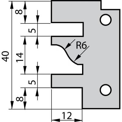 IGM Profilový nůž pro 641 - profil A,40x26x2 mm_