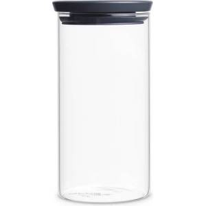 Brabantia Кухненски буркан за съхранение 1, 1л, със сив капак, стъкло, Brabantia (BRAB298264)