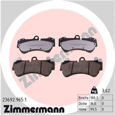 Sada brzdových platničiek kotúčovej brzdy ZIMMERMANN 23692.965.1