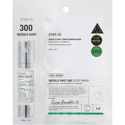 VT Cosmetics Mild Reedle Shot 300 2-Step Mask - Стягаща лист-маска 1.5г + 25г