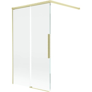 Mexen Rox двукрилен за душ 100 x 150 cm, прозрачен, златен четкан - 8C9-100-003-55-00 (8C9-100-003-55-00)