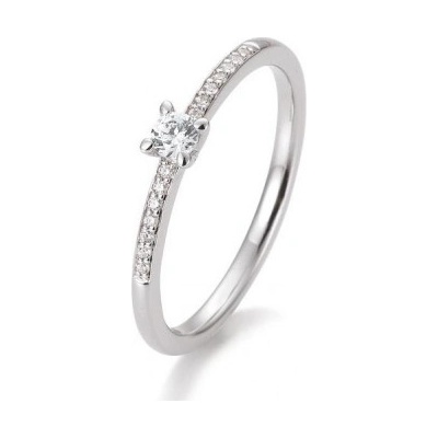 Sofia Diamonds prsteň z bieleho zlata s diamantom BE41 85950