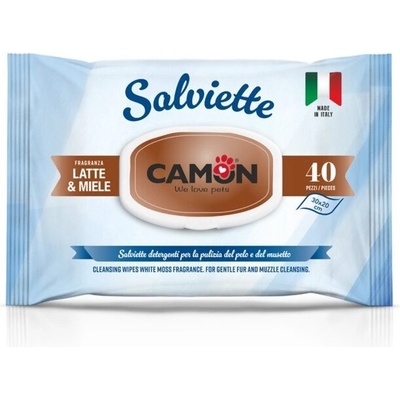 Camon Cleaning Wipes Latte Мокри кърпи с аромат на мед и мляко 40бр
