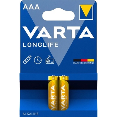 VARTA 4103101412 Longlife AAA (LR03) алкални микробатерии за моливи 2бр/блистер (4103101412)