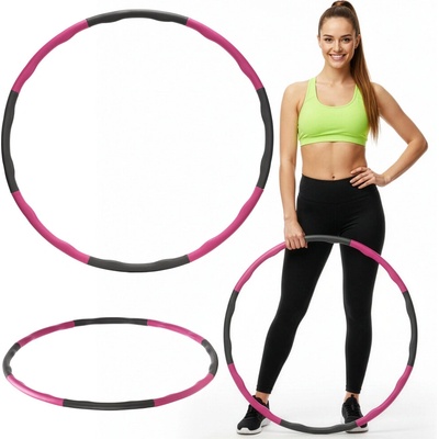 ACTIGET ACT0132 Hula hoop obruč nastaviteľná 67-88 cm ružovo-šedá