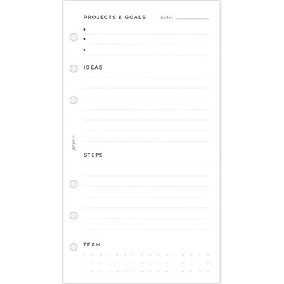 Filofax Plánování projektů náplň osobních diářů A6