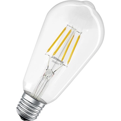 Ledvance Chytrá LED filamentová žárovka SMART+ BT, E27, ST64, 6W, 806lm, 2700K, teplá bílá, čirá SMART+ BLUETOOTH
