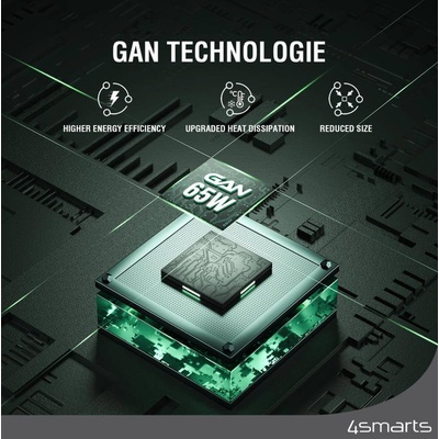 Захранване за ел. мрежа с 4xUSB-C PD изхода и 2xUSB изходa - 4Smarts 7in1 GaN PD Wireless Charging Station 100W (черен) (540571)