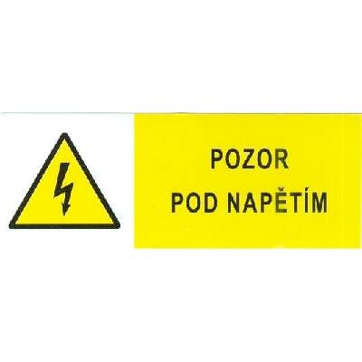 Značení č.19 Pozor pod napětím 3,2x9cm