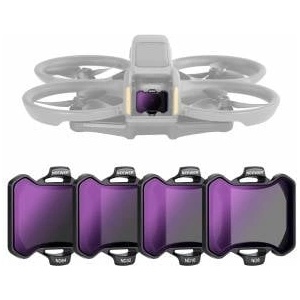 NEEWER Pack of 4 ND filter set, compatible with DJI Avata 2, neutral density filter ND8/ND16/ND32/ND64, drone lens accessories, double-sided coated HD glass. No interference with the lens cover - 10104776