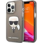 KARL LAGERFELD Гръб Karl Lagerfeld TPU Full Glitter Karl Head Case за iPhone 13 Pro - Черен