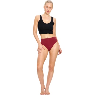 PUMA & Modibodi menštruačné nohavičky Seamfree Active Hi Waist Cheeky Moderate Caramelised Red