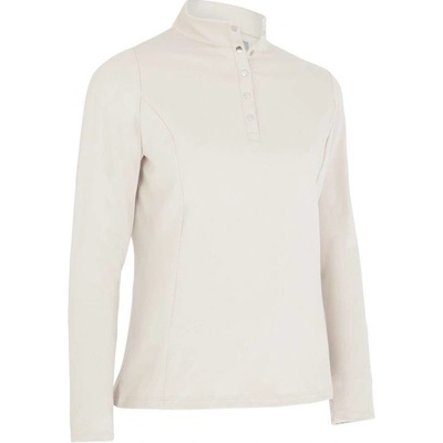 Callaway Dámske tričko Golf THERMAL LS FLEECE BACK JERSEY šedé